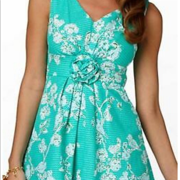 Lilly Pulitzer size 4 Parker dress Lagoon Birds and the Bees print - Picture 2 of 12